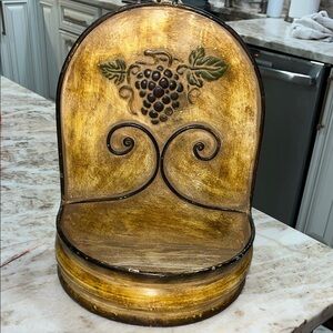 Rustic Brown and Gold Napkin Holder